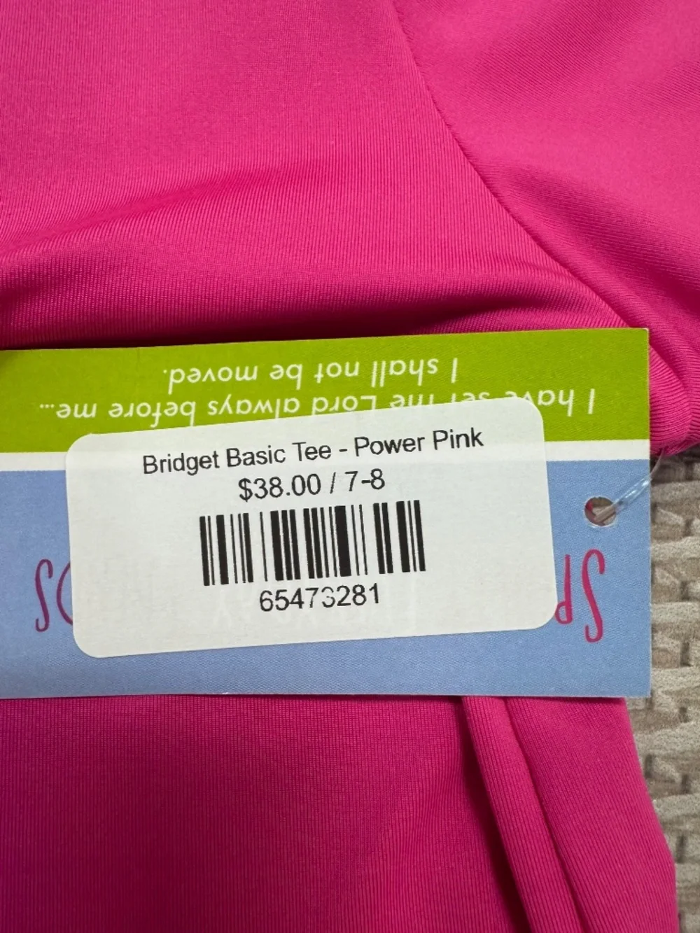 Set Athletics Bridget Basic Tee in Powder Pink, size 7-8, NWT